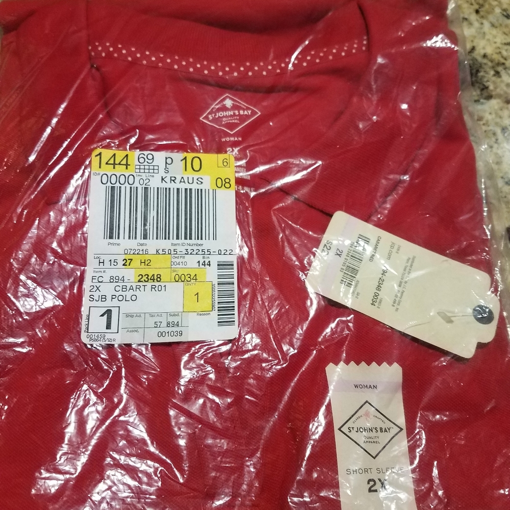St. John's Short Sleeve Polo 2X